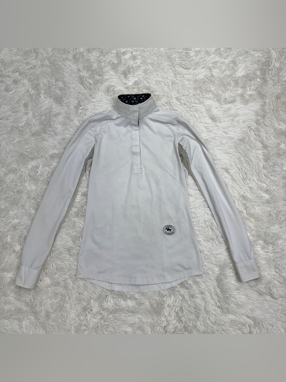 Women’s XS White Essex Classics Long Sleeve Horseback Riding Show Shirt